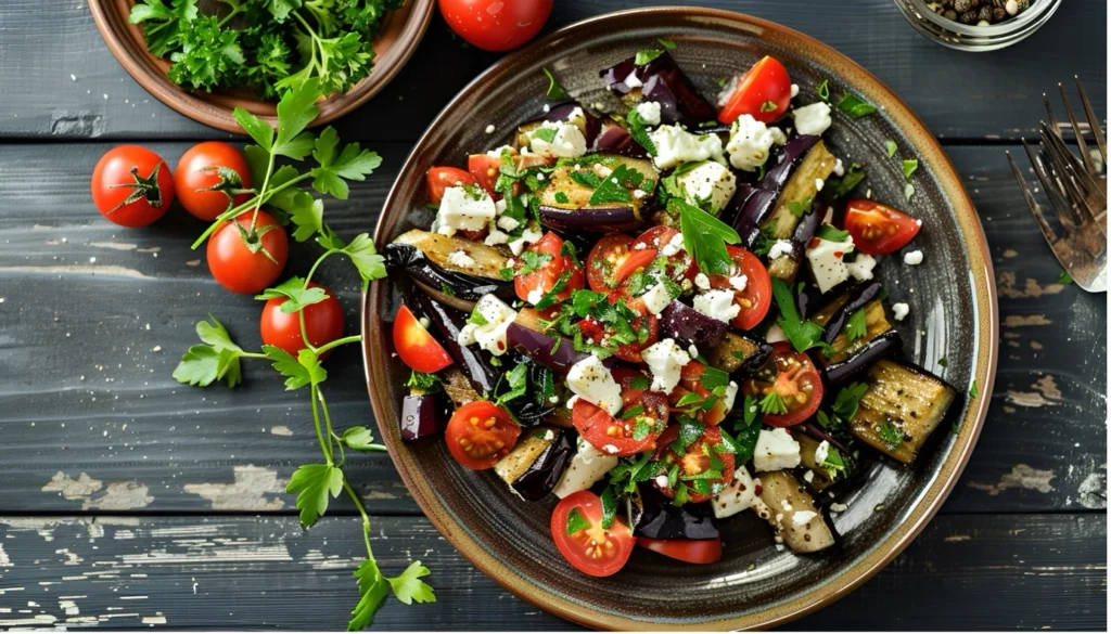 warm eggplant salad